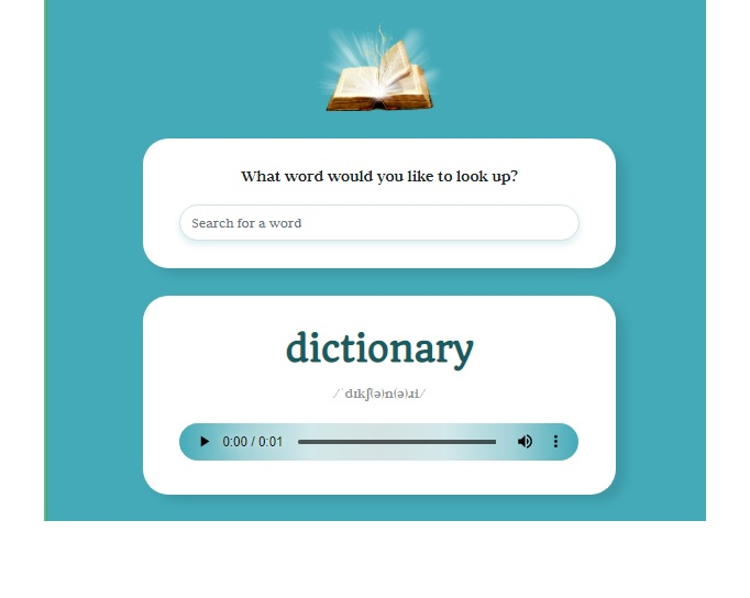 Dictionary application